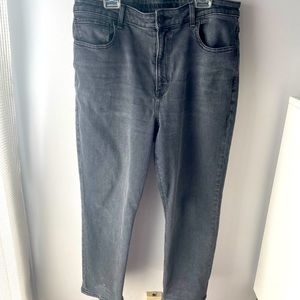 American Eagle button up skinny black jeans x-short petite size 12 stretch